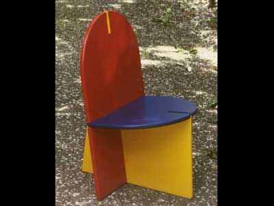 Produkt design af stol i MDF for Junckers: